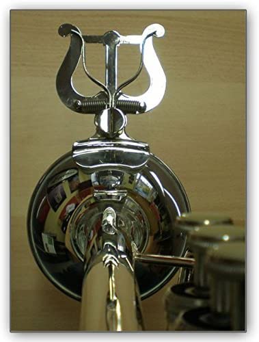 Soundman® Marching Lyre for Trumpet Cornet, Flugelhorn Clamp Bell Lyra Music Stand (Nickel Plated) - Image 2