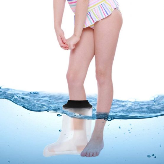 Kids Foot Cast Cover for Shower and Bath, Waterproof Shower Bandage and Reusable Sealed Cast Protector to Keep Wound and Bandages Dry, Perfect Fit The Foot Ankle, No Mark on Skin