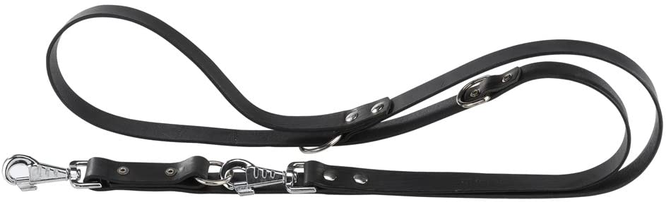 Ferplast Natural BK GA12/200 Dog Lead, 12 mm x 120-200 cm, Black, Breite: 1,2 cm, Länge: 120-200 cm
