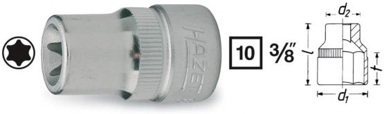 Hazet 880-E8 3/8-Inch E8 x 28 mm Socket Wrench Insert - Silver - Image 2