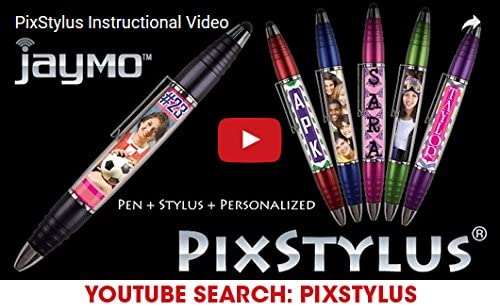 PixStylus 2 in 1 Personalized Pen and Stylus Combo - DIY - Just Insert a Photo or Create Your Own Custom Insert Online - Violet/Purple - Image 3