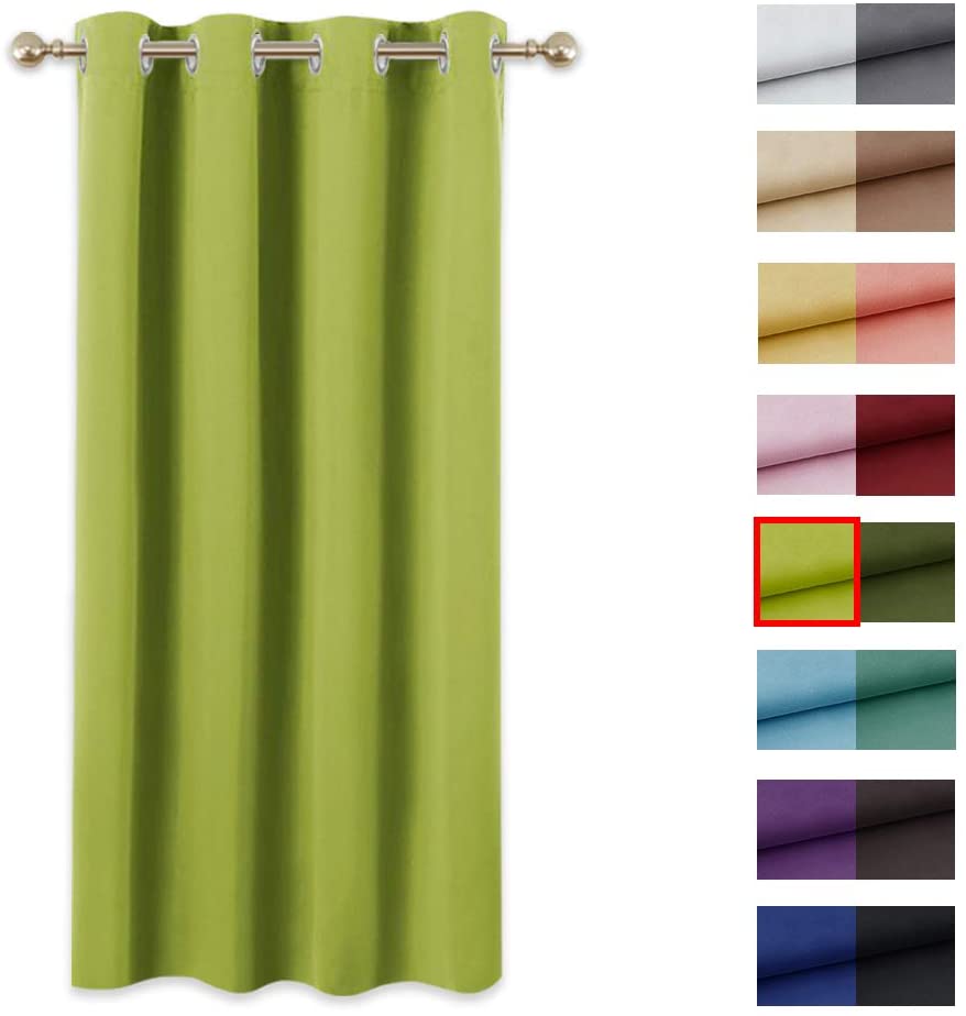 PONY DANCE 54 Drop Blackout Curtain, Window Blackout Eyelet Darkening Curtain Panel for Home Decor/Kitchen/Nursery, 1 Piece