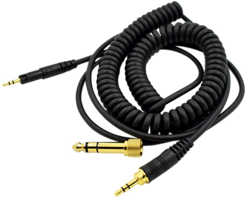 Xingsiyue Headphone Wire Audio Cable with 6.35MM Adapter for Audio-Technica ATH-M50X M40X M70X - Replacement Coiled Extension Cord Lead - Image 4