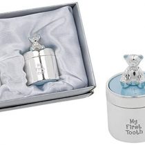 Shudehill Giftware Enamel First Tooth And Curl Set Blue