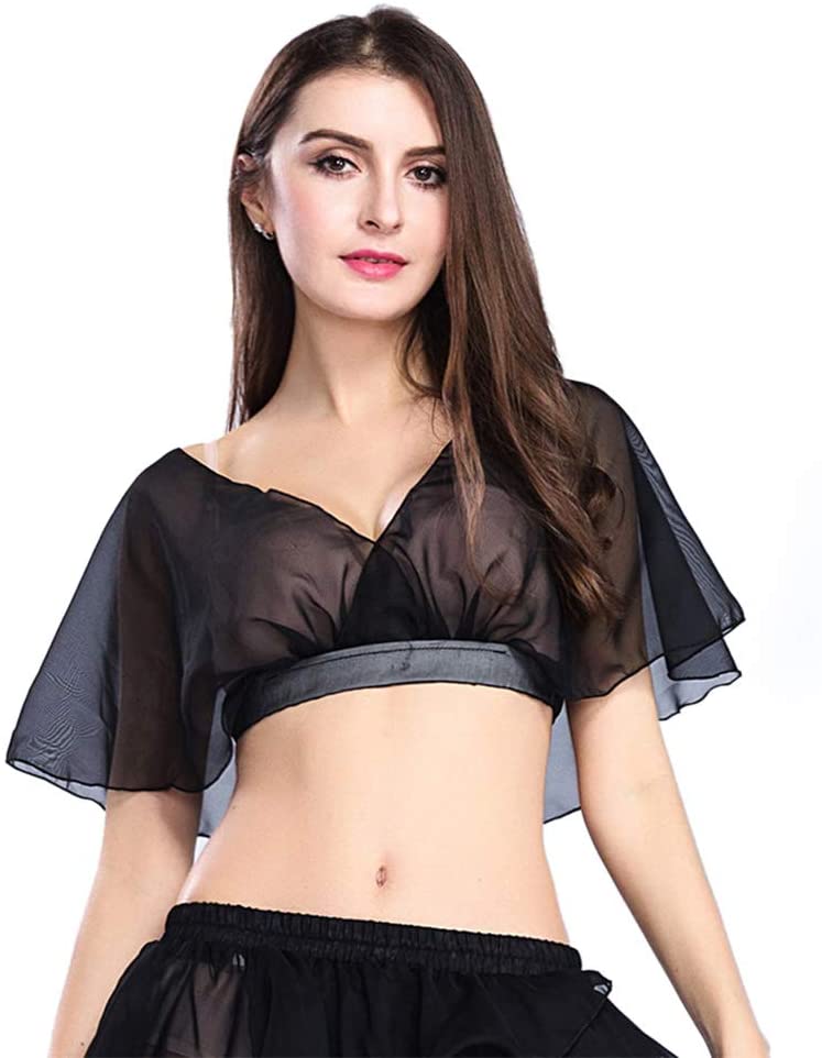 Royal Smeela Belly Dance Top Sexy Dance Chiffon Top Belly Dancing Costume Women Dancer Practice