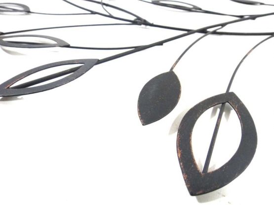 NEW - Contemporary Metal Wall Art – Laurel Leaf Stem Branch - Image 3