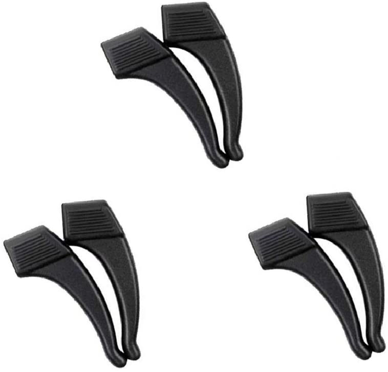 nuoshen 3 Pairs Eyeglass Ear Grip Hooks, Silicone Eyeglass Hooks Anti