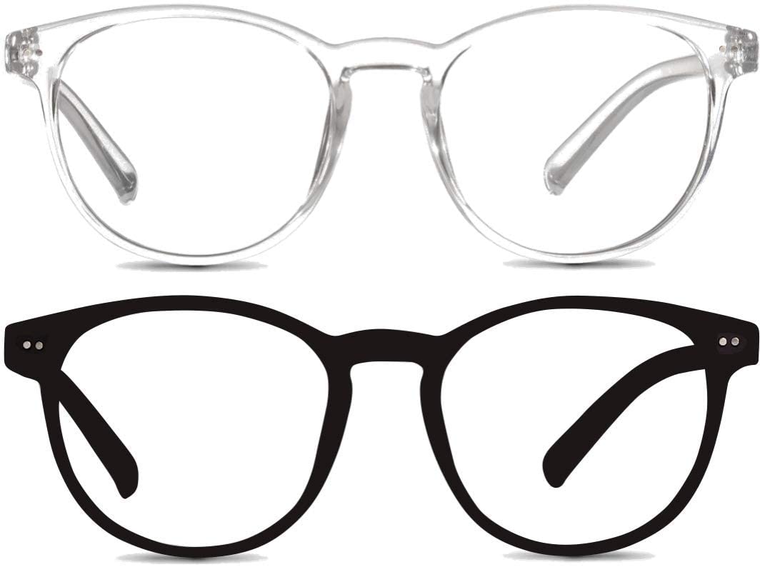 Riccardo Materossi 2 Pack Premium 99.9% Blue Light Blocking Glasses (380-410nm) - Reduce Headaches and Improve Sleep - UK Based Brand