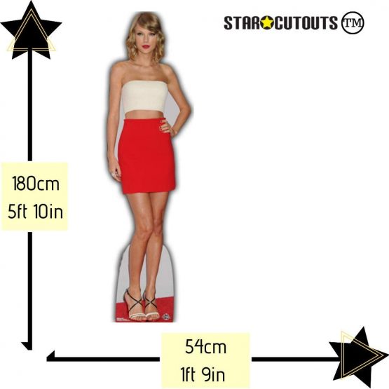 STAR CUTOUTS CS619 Taylor Celebrity Star Icon Swift Lifesize Cardboard Cutout Perfect for Fans, Friends, Family and Events Height 180cm Width 54cm, Multicolour, Regular - Image 2