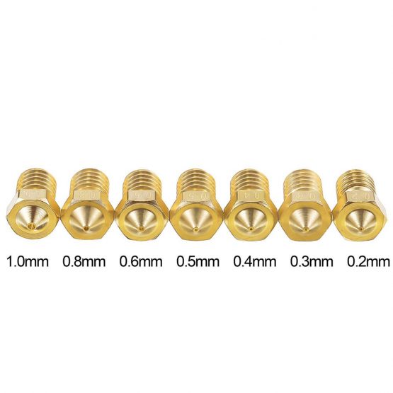 KeeYees 20pcs Brass Nozzle 0.2mm 0.3mm 0.4mm 0.5mm 0.6mm 0.8mm 1.0mm for 1.75mm Filament 3D Printer Extruder Hotend - Image 3
