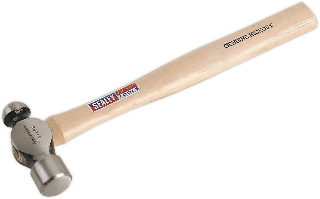 Sealey BPH12 Ball Pein Hammer 12oz Hickory Shaft, White