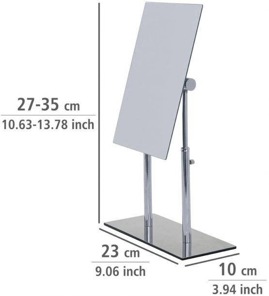 Wenko 3656420100 Standing beauty mirror Pinerolo, chrome, 1 Count (Pack of 1) - Image 3