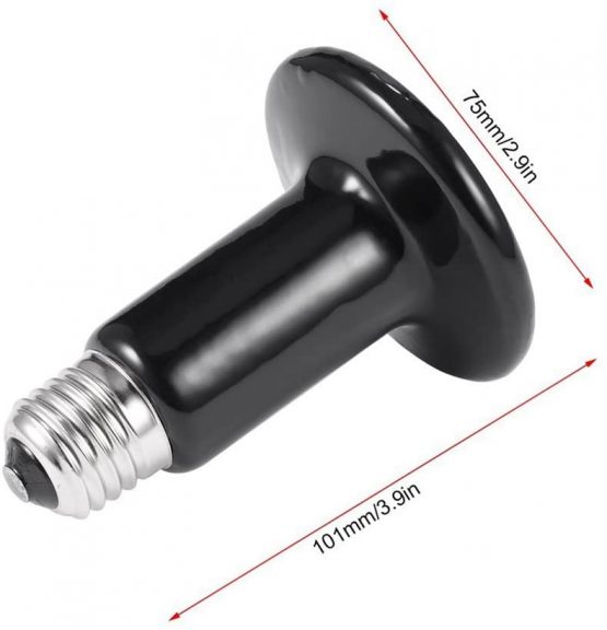 LEDGLE Terrarium Reptile Heat Emitter, Ceramic Heat Bulb, E27 Infrared Ceramic Reptile Heater Pet Ceramic Heat Bulb for Reptiles/Tortoise/Chicken - Image 2