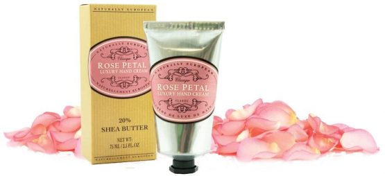 Naturally European Rose Petal Luxury Hand Cream 20% Shea Butter 75ml | Combats Dry Skin For Those Hardworking Hands | Hand Cream, Hand Cream for Very Dry Hands, Shea Butter - Image 2