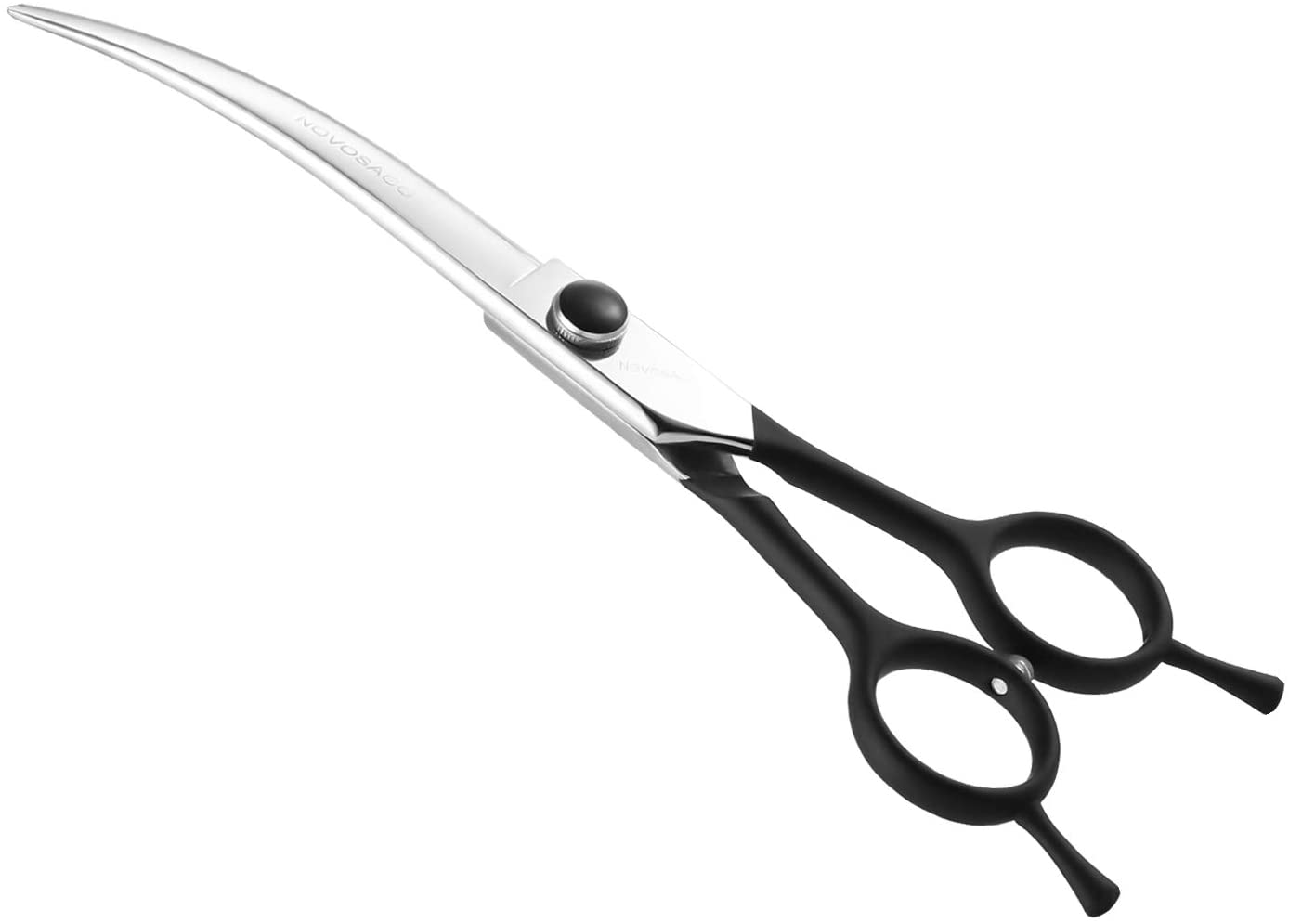 NOVOSACO Curved Dog Grooming Scissors Professional Dog Grooming Scissor Pet Grooming Scissors Two-Way Curved Scissors for Dogs Cats 7 Inch (7-Inch Curved-01)