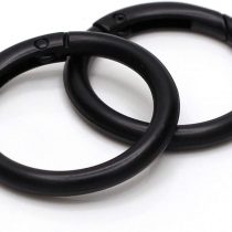 6Pcs Zinc Alloy Spring O Ring, 1-1/4" 32mm Gate O Ring Round Carabiner Snap Clip Trigger Spring Keyring Buckle, Metal O Ring for Bags,Purses