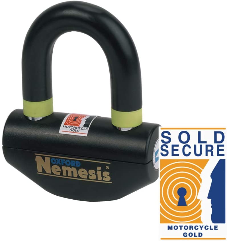Oxford Nemesis High Security Padlock OF47 Sold Secure Gold, Medium