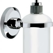 Bristan SO SOAP C Solo Wall Mounted Frosted Glass Soap Dispenser - Chrome Plated