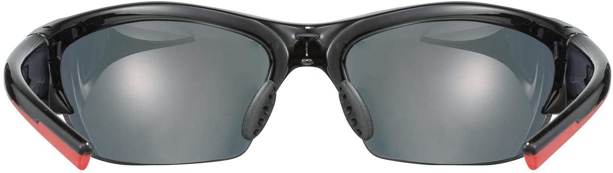 uvex Blaze III, Sports Sunglasses for Men and Women, incl. Interchangeable Lenses, Comfortable & Non-Slip, Black Red Matt/Red - Image 3