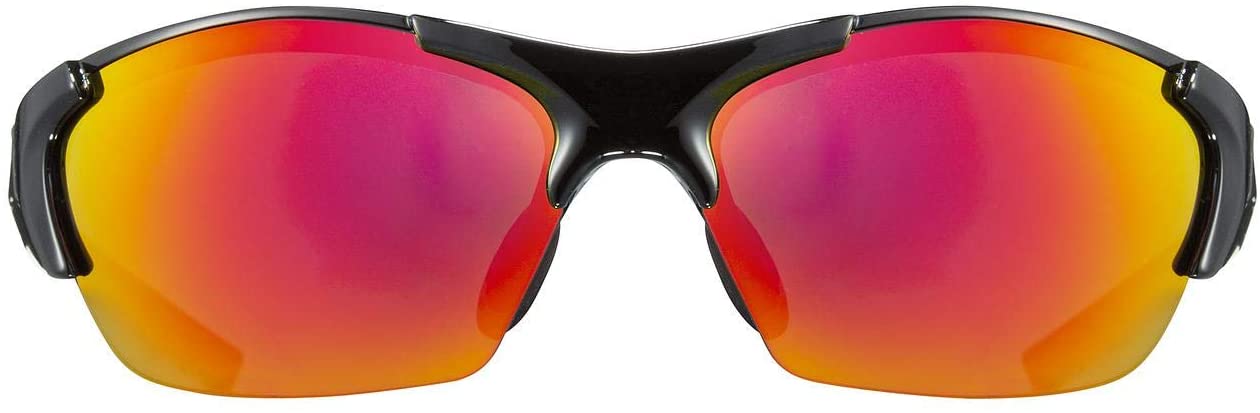 uvex Blaze III, Sports Sunglasses for Men and Women, incl. Interchangeable Lenses, Comfortable & Non-Slip, Black Red Matt/Red - Image 2