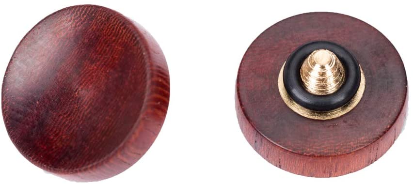 VKO Wood Soft Shutter Release Button,Delicate Camera Shutter Button 12mm Concave Surface Red(Wood Grain Random)