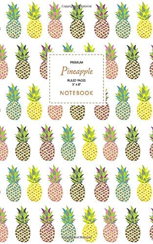 Pineapple Notebook - Ruled Pages - 5x8 - Premium (White)