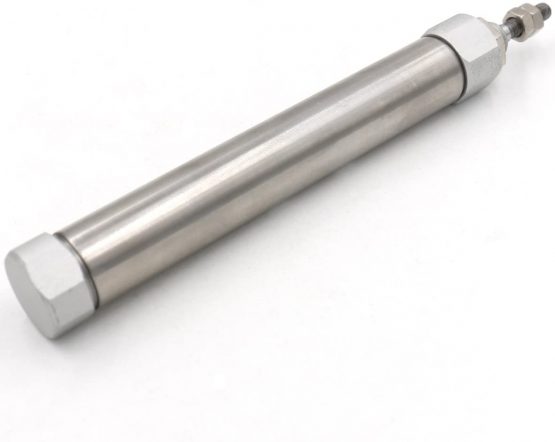Heschen Slim Air Cylinder Pneumatic Cylinder, CDJ2B 16-80, M5 Port, 16mm Bore, 80mm Stroke - Image 2