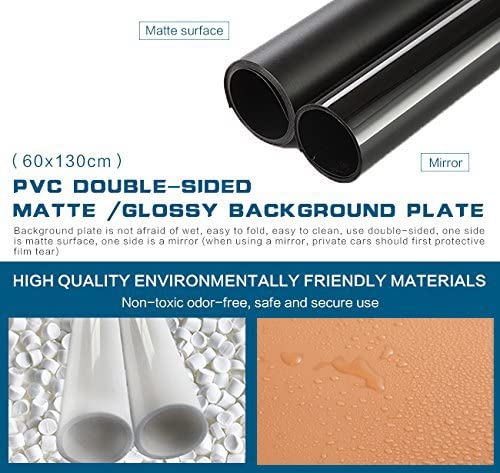 Selens White Photography Backdrop PVC Background Vinyl 60x130cm / 24x51inch Photo Studio Portable Waterproof Matte & Glossy for Food Product Props Flat Lay Cosmetics Jewelry Shooting Video - Image 3