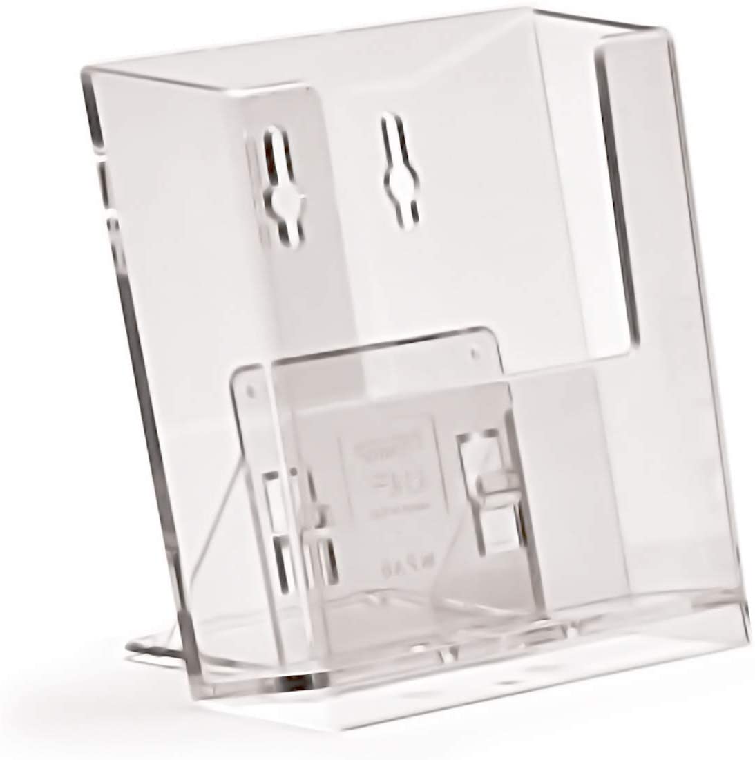 Taymar Brochure Holder, DIN A6 Postcard Format, Transparent Polystyrene, DIN A6 Hochformat - 1 Fach