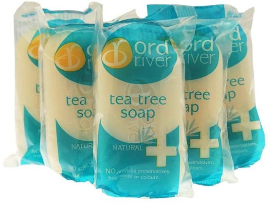 Ord River by Absolute Aromas 5 x 100g Tea Tree and Lavender Hand Soap Bars - Pack of 5 Vegetable Soap with 100% Pure Tea Tree and French Lavender Essential Oil - a Kind and Natural Hand Washing Soap