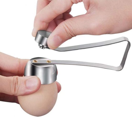 Shell Opener,Egg Opener Stainless Steel Egg Cutter Eggshell Topper Kitchen Cutter Tool for Boiled Raw Egg Open Scissors Tool Boiled and Raw Eggs Clean Opener - Image 3