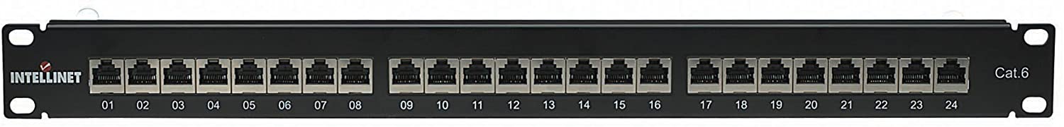 Manhattan Intellinet Cat6 FTP 24-Port 1U Shielded Network Patch Panel, Black, FTP, 24-Port, 1U - Image 3