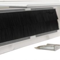 Letter Box Cover with Brush & Flap for Internal OR External Use - White Finish