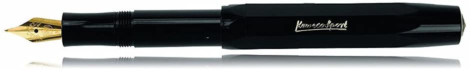 Kaweco CLASSIC SPORT Fountain Pen Black with Gold-Plated Steel Nib and Iridium Tip for Ink Cartridges I Sport Fountain Pen 13 cm I Nib: F (Fine) - Image 2