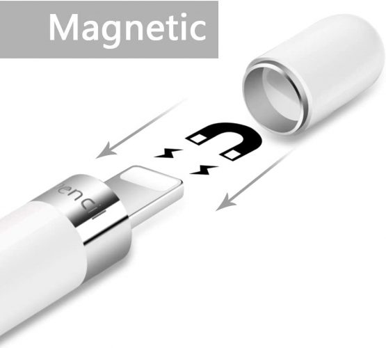 ACOCOBUY Compatible with Apple Pencil Cap Replacement Cap for Apple Pencil 1st Generation iPencil Cap with Magnetic for iPad Pro 12.9 Inch 10.5 Inch 9.7 Inch Apple Pencil - Ivory white - Image 2