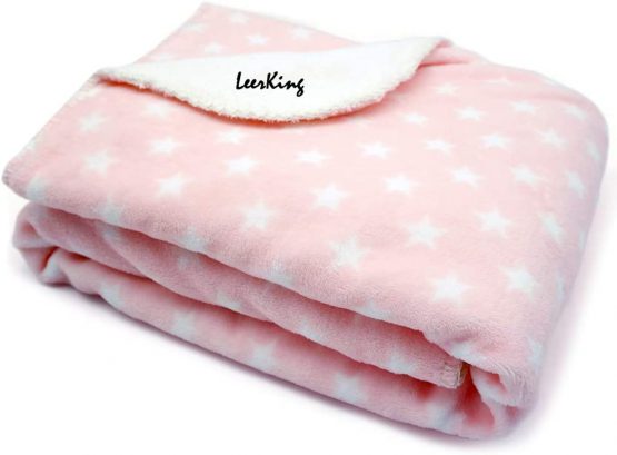 LeerKing Dog Blanket Double Fluffy Fleece Pet Blankets Washable Warm Soft for Cats Dogs Mat Bed, 30 x 40inches
