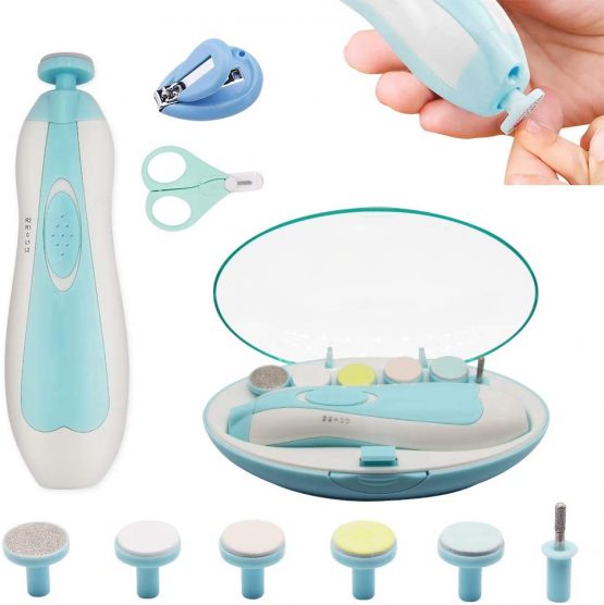 Baby Nail Files, Electric Baby Nail Clippers Trimmer with Light, Baby