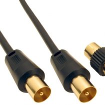 1m WHITE Coaxial TV/AV Aerial Cable Male to Male and Coupler From Different Lengths 0.5m/1m/1.8m/2m/3m/5m/10m/20m/30m/40m/50m - By Guilty Gadgets