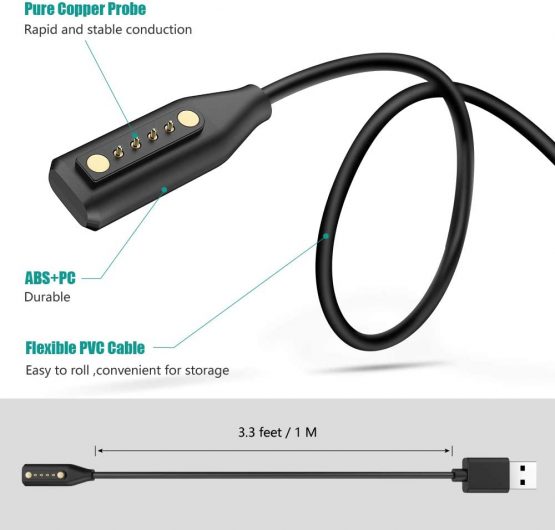 TUSITA Charger Compatible with Bose Frames Alto S/M M/L, Bose Frames Rondo, Bose Frames Soprano, Bose Frames Tenor - USB Magnetic Charging Cable 3.3ft 100cm - Audio Sunglasses Accessories - Image 3