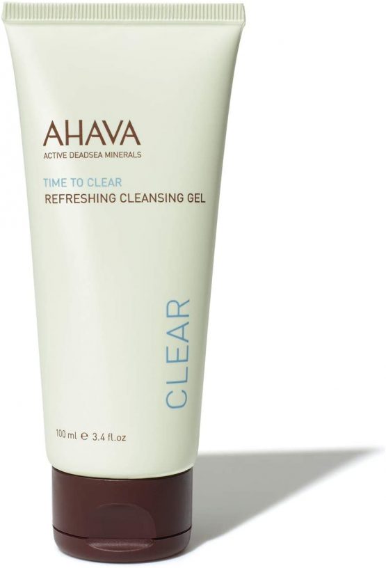 AHAVA Refreshing Cleansing Gel 100 ml Dead Sea Natural Makeup Remover and Facial Cleanser Gentle on Face - Great for Sensitive Skin Cleans Pores and Removes Impurities – Leaves Skin Hydrated and Soft