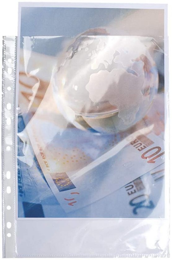 Exacompta PP Punched Pockets, A4 - Clear, Box of 100