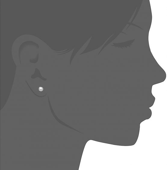 Citerna Women's 9 ct White Gold Pearl Stud Earrings - Image 2