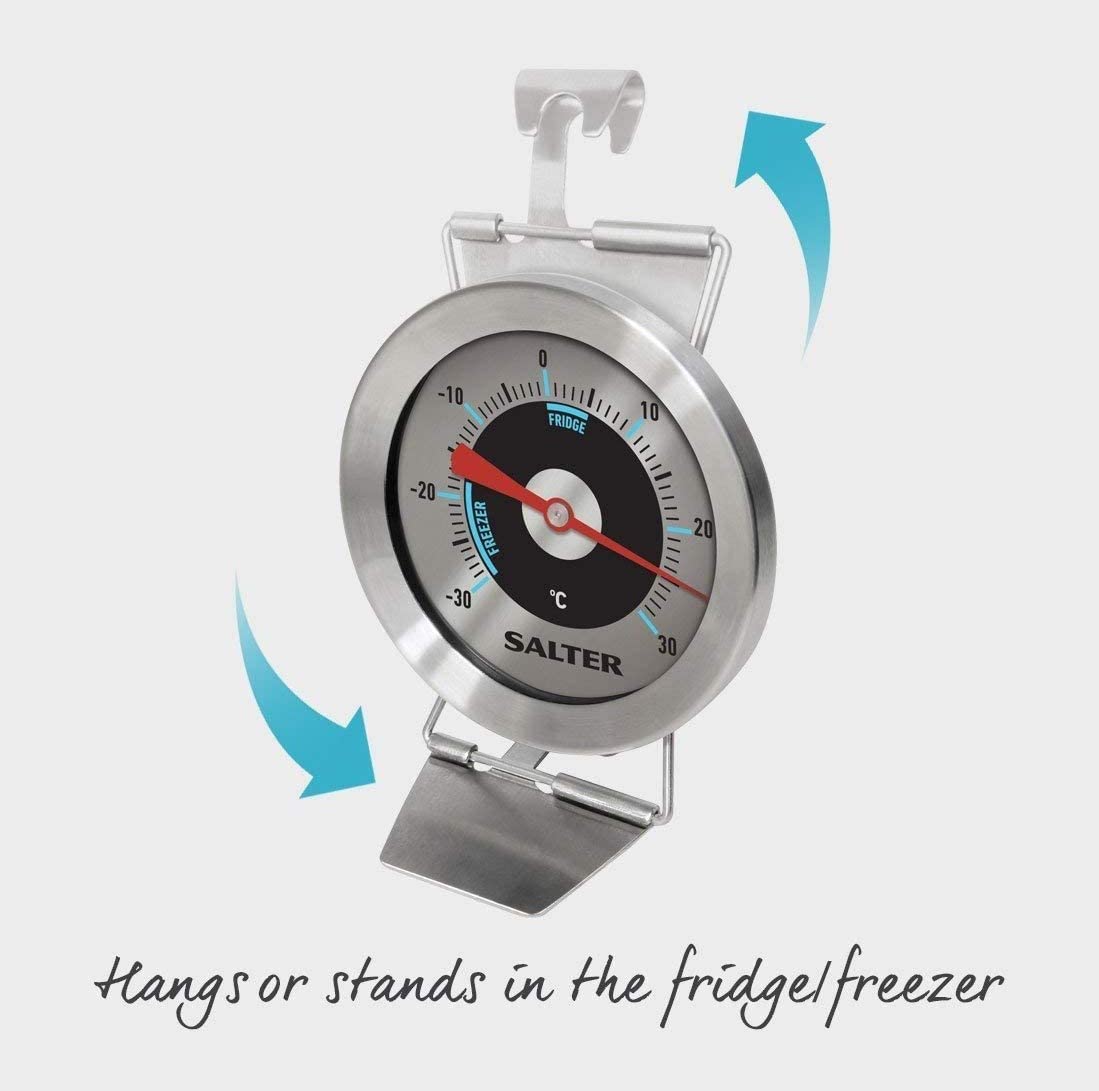 Salter 517 SSCR Fridge Thermometer, Stainless Steel Large Dial Temperature Gauge, Waterproof Freezer Thermometer, Easy Read - Image 4