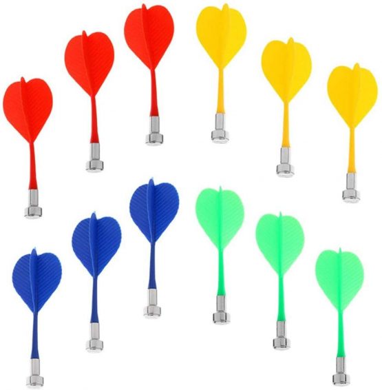 POFET 12pcs Magnetic Darts Safety Replacement Darts Indoor Game Target Accessories 4 Color Mix - Image 2