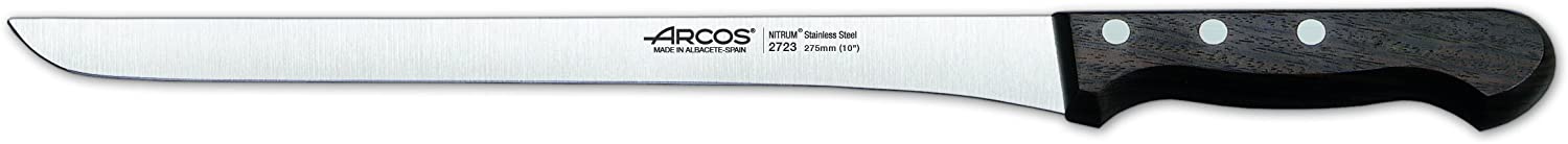 Arcos Series Atlantico - Slicing Knife Ham Knife - Blade Nitrum Stainless Steel 11" - Handle Rosewood Brown Color