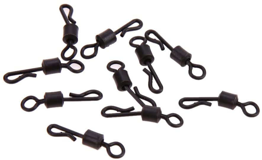 Carp Fishing Lead Clips & Tail Rubbers Kit - 40pcs End Tackle Set including Anti-Tangle Sleeves and Quick Change Swivels for Anglers - Image 3
