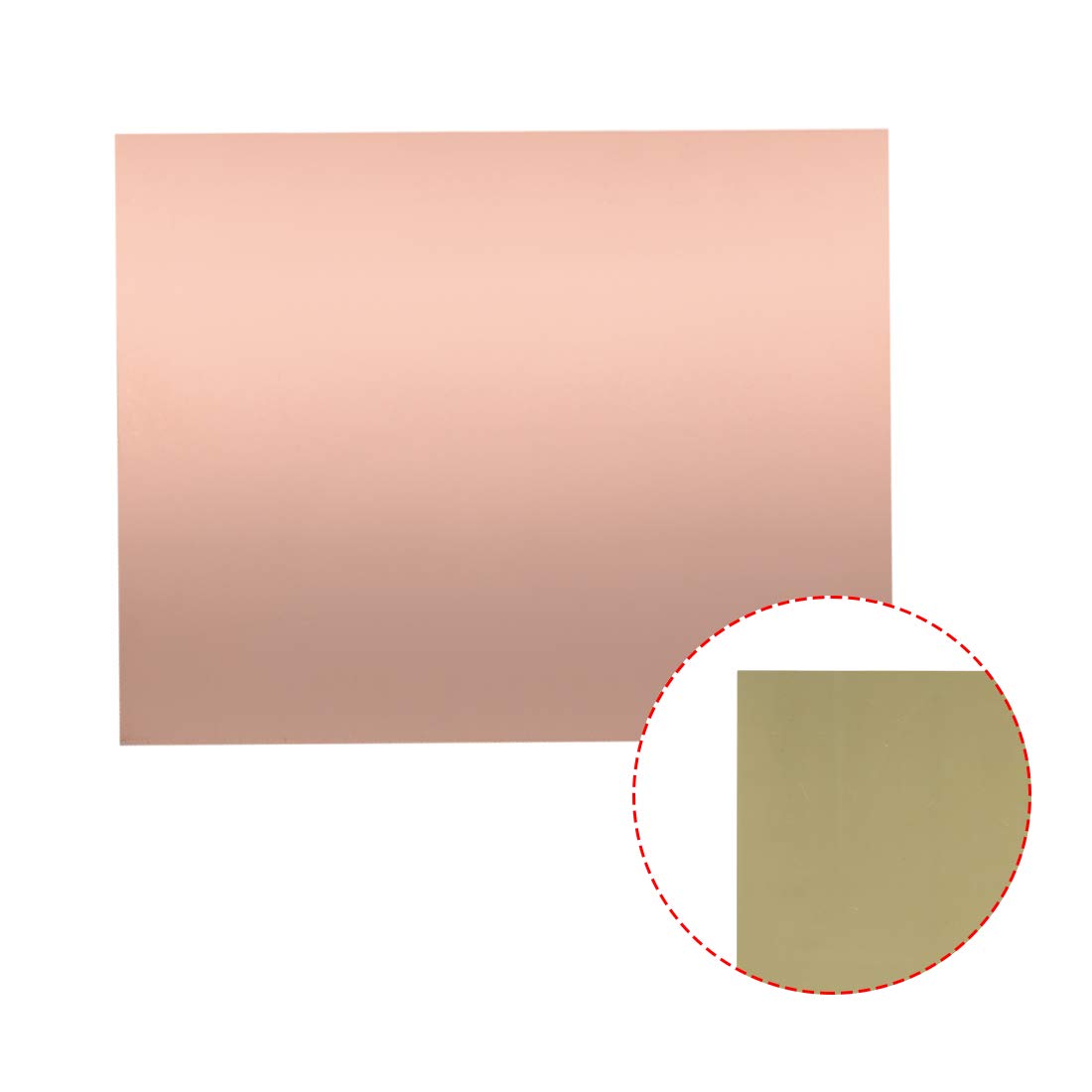 sourcing map Single-Sided Copper Clad Laminate PCB Circuit Board, FR4 250x200mm 9.84x7.87 inch