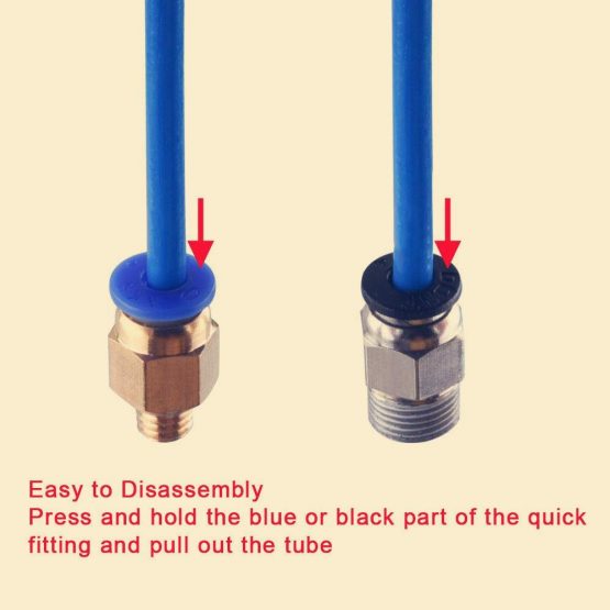 3Dman PC4-M6 Pneumatic Fitting Push to Connect + PC4-M10 Straight Quick in Fitting for 3D Printer Bowden Extruders -20pcs - Image 2