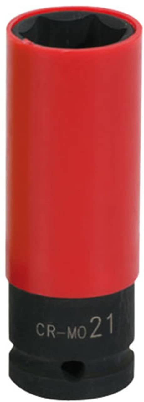 KS Tools 515.1076 1/2-inch 21mm Torque Impact Socket Deep, Transparent, 21 mm