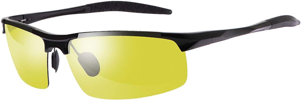 YIMI Polarized Photochromic Driving z87 Sunglasses For Men Women Day and Night safety glasses, 8177-yellow
